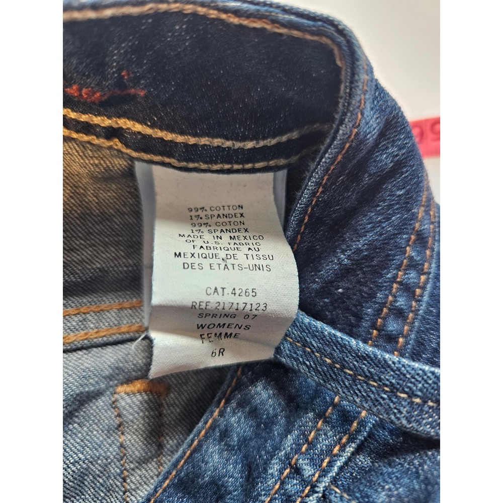 Eddie Bauer Natural Bootcut Jeans Womens 6R Blue Denim Stretch CAT 4265 - Picture 4 of 9